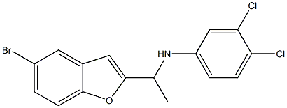 N-[1-(5-bromo-1-benzofuran-2-yl)ethyl]-3,4-dichloroaniline 化学構造式