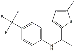 N-[1-(5-methylthiophen-2-yl)ethyl]-4-(trifluoromethyl)aniline,,结构式