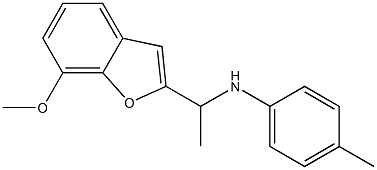 N-[1-(7-methoxy-1-benzofuran-2-yl)ethyl]-4-methylaniline Structure