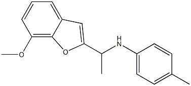 N-[1-(7-methoxy-1-benzofuran-2-yl)ethyl]-4-methylaniline 结构式