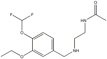 N-[2-({[4-(difluoromethoxy)-3-ethoxyphenyl]methyl}amino)ethyl]acetamide Structure