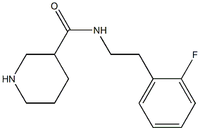 N-[2-(2-fluorophenyl)ethyl]piperidine-3-carboxamide 化学構造式