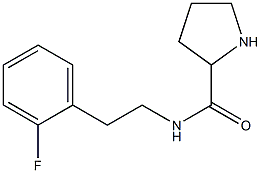 N-[2-(2-fluorophenyl)ethyl]pyrrolidine-2-carboxamide,,结构式