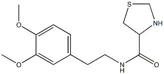 N-[2-(3,4-dimethoxyphenyl)ethyl]-1,3-thiazolidine-4-carboxamide,,结构式