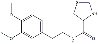 N-[2-(3,4-dimethoxyphenyl)ethyl]-1,3-thiazolidine-4-carboxamide 结构式