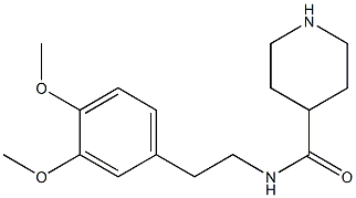 N-[2-(3,4-dimethoxyphenyl)ethyl]piperidine-4-carboxamide 结构式