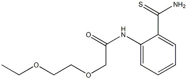 N-[2-(aminocarbonothioyl)phenyl]-2-(2-ethoxyethoxy)acetamide Structure