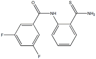 N-[2-(aminocarbonothioyl)phenyl]-3,5-difluorobenzamide 结构式