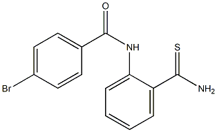 N-[2-(aminocarbonothioyl)phenyl]-4-bromobenzamide 化学構造式