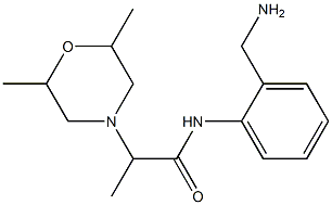 N-[2-(aminomethyl)phenyl]-2-(2,6-dimethylmorpholin-4-yl)propanamide 结构式
