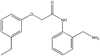 N-[2-(aminomethyl)phenyl]-2-(3-ethylphenoxy)acetamide 化学構造式