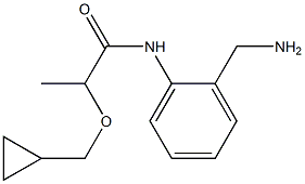 N-[2-(aminomethyl)phenyl]-2-(cyclopropylmethoxy)propanamide,,结构式