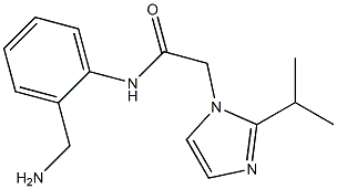 N-[2-(aminomethyl)phenyl]-2-[2-(propan-2-yl)-1H-imidazol-1-yl]acetamide,,结构式