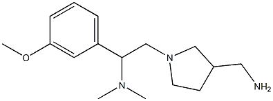 N-[2-[3-(aminomethyl)pyrrolidin-1-yl]-1-(3-methoxyphenyl)ethyl]-N,N-dimethylamine 结构式