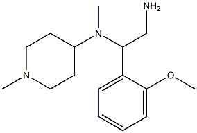 N-[2-amino-1-(2-methoxyphenyl)ethyl]-N-methyl-N-(1-methylpiperidin-4-yl)amine Struktur