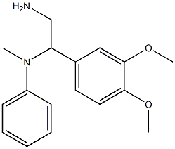 N-[2-amino-1-(3,4-dimethoxyphenyl)ethyl]-N-methyl-N-phenylamine 化学構造式