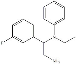 N-[2-amino-1-(3-fluorophenyl)ethyl]-N-ethyl-N-phenylamine Structure