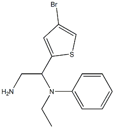 N-[2-amino-1-(4-bromothiophen-2-yl)ethyl]-N-ethylaniline Struktur