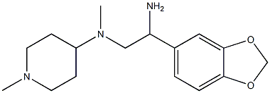 N-[2-amino-2-(1,3-benzodioxol-5-yl)ethyl]-N-methyl-N-(1-methylpiperidin-4-yl)amine,,结构式