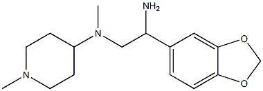 N-[2-amino-2-(1,3-benzodioxol-5-yl)ethyl]-N-methyl-N-(1-methylpiperidin-4-yl)amine Struktur