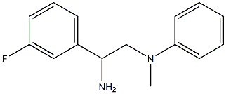 N-[2-amino-2-(3-fluorophenyl)ethyl]-N-methylaniline 化学構造式