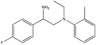 N-[2-amino-2-(4-fluorophenyl)ethyl]-N-ethyl-2-methylaniline 化学構造式