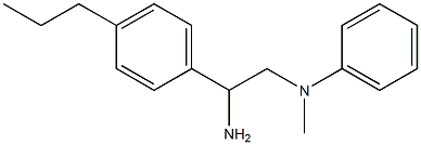 N-[2-amino-2-(4-propylphenyl)ethyl]-N-methylaniline Struktur