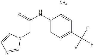 N-[2-amino-4-(trifluoromethyl)phenyl]-2-(1H-imidazol-1-yl)acetamide 化学構造式