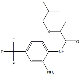 N-[2-amino-4-(trifluoromethyl)phenyl]-2-[(2-methylpropyl)sulfanyl]propanamide Structure
