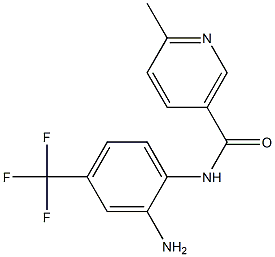 N-[2-amino-4-(trifluoromethyl)phenyl]-6-methylnicotinamide Struktur