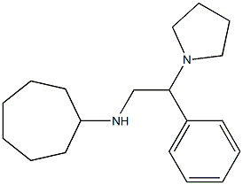 N-[2-phenyl-2-(pyrrolidin-1-yl)ethyl]cycloheptanamine 结构式