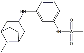 N-[3-({8-methyl-8-azabicyclo[3.2.1]octan-3-yl}amino)phenyl]methanesulfonamide 化学構造式