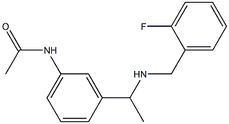 N-[3-(1-{[(2-fluorophenyl)methyl]amino}ethyl)phenyl]acetamide Structure