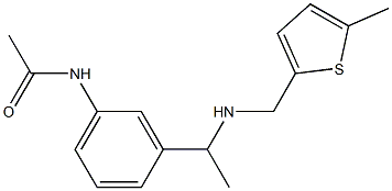 N-[3-(1-{[(5-methylthiophen-2-yl)methyl]amino}ethyl)phenyl]acetamide Struktur