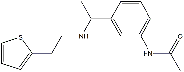 N-[3-(1-{[2-(thiophen-2-yl)ethyl]amino}ethyl)phenyl]acetamide Structure