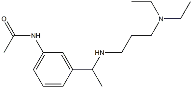 N-[3-(1-{[3-(diethylamino)propyl]amino}ethyl)phenyl]acetamide 化学構造式