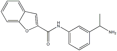 N-[3-(1-aminoethyl)phenyl]-1-benzofuran-2-carboxamide 结构式