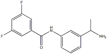 N-[3-(1-aminoethyl)phenyl]-3,5-difluorobenzamide Struktur