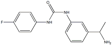 N-[3-(1-aminoethyl)phenyl]-N'-(4-fluorophenyl)urea 结构式