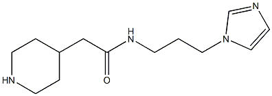 N-[3-(1H-imidazol-1-yl)propyl]-2-(piperidin-4-yl)acetamide Structure