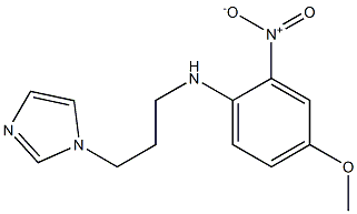 N-[3-(1H-imidazol-1-yl)propyl]-4-methoxy-2-nitroaniline 结构式