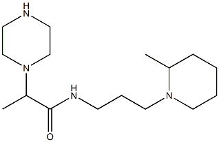 N-[3-(2-methylpiperidin-1-yl)propyl]-2-(piperazin-1-yl)propanamide,,结构式