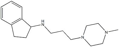 N-[3-(4-methylpiperazin-1-yl)propyl]-2,3-dihydro-1H-inden-1-amine,,结构式