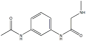 N-[3-(acetylamino)phenyl]-2-(methylamino)acetamide 结构式