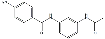 N-[3-(acetylamino)phenyl]-4-aminobenzamide,,结构式