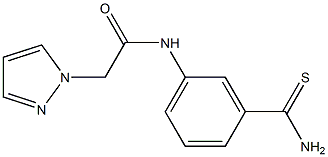 N-[3-(aminocarbonothioyl)phenyl]-2-(1H-pyrazol-1-yl)acetamide,,结构式