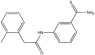 N-[3-(aminocarbonothioyl)phenyl]-2-(2-methylphenyl)acetamide 化学構造式