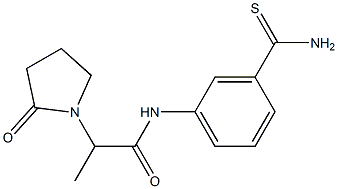 N-[3-(aminocarbonothioyl)phenyl]-2-(2-oxopyrrolidin-1-yl)propanamide Structure