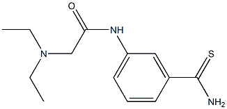 N-[3-(aminocarbonothioyl)phenyl]-2-(diethylamino)acetamide,,结构式