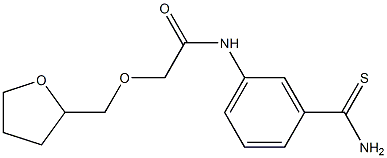 N-[3-(aminocarbonothioyl)phenyl]-2-(tetrahydrofuran-2-ylmethoxy)acetamide,,结构式